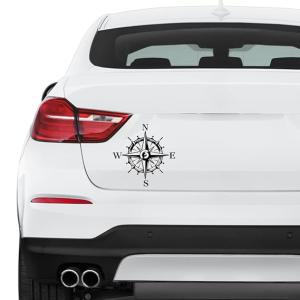 Solomon Enterprises Vinyl Compass Wall Car Bike Sticker for Car Sticker-Self-Adhesive
