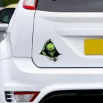 Alien Car Stickers Exterior 3D Graphics Printed Sticker for Window Bumper Bonnet Side Door Decal Accessories Gift Stylish Decor