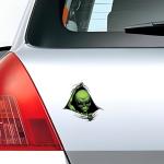 Alien Car Stickers Exterior 3D Graphics Printed Sticker for Window Bumper Bonnet Side Door Decal Accessories Gift Stylish Decor