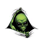 Alien Car Stickers Exterior 3D Graphics Printed Sticker for Window Bumper Bonnet Side Door Decal Accessories Gift Stylish Decor