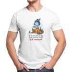Happy Janmashtami Shri Krishna T-Shirt Design-3, Round Neck White Makhan Chor, Kanha Krishna, Bal Gopal, Kanhaiya, Nand Lal, for Couple/Boy/Girl/Men/Women T-Shirt