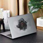 Horror Cracking Car Sticker Waterproof PVC Double-Sided Printed Decal for Car Window Bumper Funny Halloween Decal for Truck Wall Laptop Car Decor (Pack of2) (Horror Man/H, 6X6 Inch)