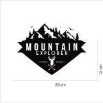 Car Stickers Exterior for Sides Hood Bumper Vinyl Die Cut Black Color Mountain Explorer Adventurous