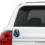 Lord Shiva Vinyl Sticker, Mahadev Himalayan Trishul Design, Waterproof UV Resistant Car Decal, 4 Inch, Pack of 1
