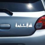 Pack of 2 Mountain Adventure Car Self-Adhesive Exterior Sticker Decal for Cars Window| Hood Bumper (29.5cm X 8cm)_877