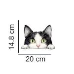 Peeking Car Stickers Exterior 3D Graphics Sticker for Window Bumper Bonnet Side Door Decal Accessories Gift Stylish Decor (Cute Cat)