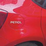 Car Stickers Exterior Standard Creative Petrol Sticker Fuel Tank Windows, Sides, Hood, Bumper Water Resistant Car Sticker-White Color (White)