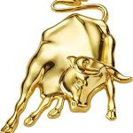 3D Raised Ox Bull Metal Monogram Emblem Badge Sticker for All Cars & Bikes (Golden)
