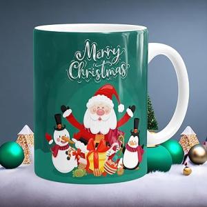 Merry Christmas Santa Ceramic Coffee Mug Gift for Family Friend Office Colleague Souvenir Christmas and Happy New Year Gift for Kids Girls Boys