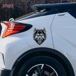 Waterproof Wolf Sticker for Walls, and Windows Home, Office, and School Supplies, Unique Art and Craft, Laptops, Cars, Bikes, and Water Bottles (Black)