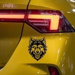 Waterproof Wolf Sticker for Walls, and Windows Home, Office, and School Supplies, Unique Art and Craft, Laptops, Cars, Bikes, and Water Bottles (Black)