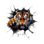 Tiger Car Stickers Exterior 3D Graphics Printed Sticker for Car Body Bumper Bonnet Side Door Decal Accessories Gift Stylish Decor